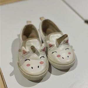 Unicorn Kids Shoes - White and Gold